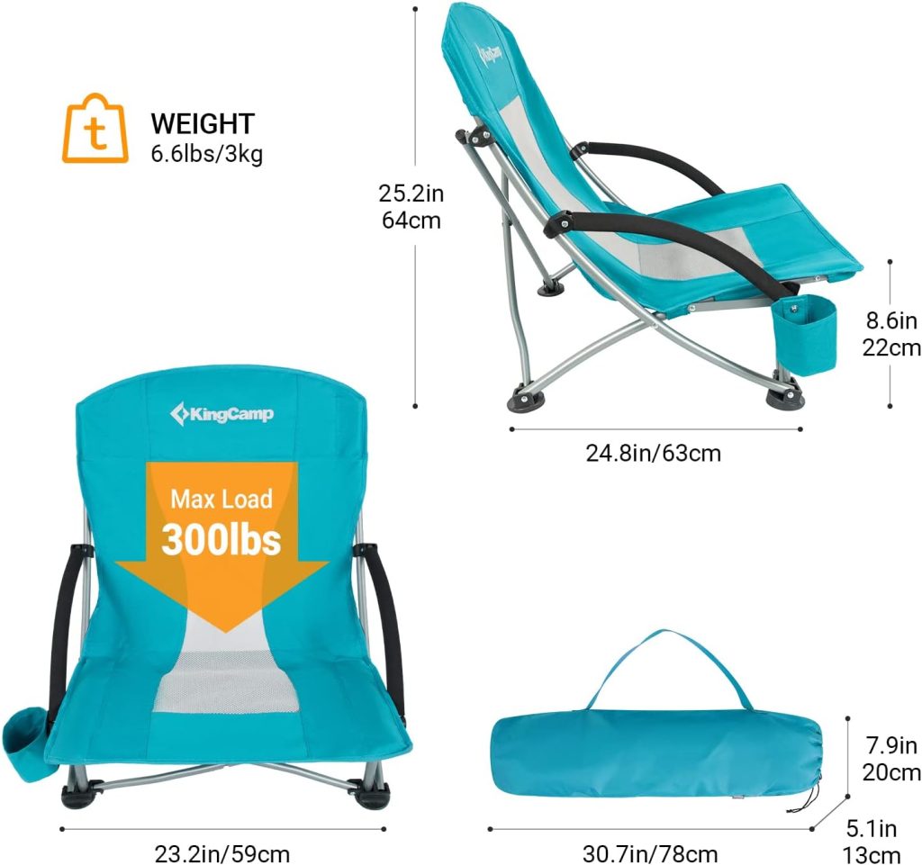 KingCamp Low Sling Folding Beach Chair